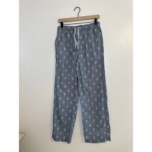 Psycho Bunny Mens Grey Skull 100% Cotton Pajama Pants Drawstring Small